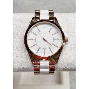 Timothy Stone Women's Rose Gold-Tone & White Amber 39mm Watch